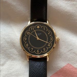 Kate Spade Black Leather Watch